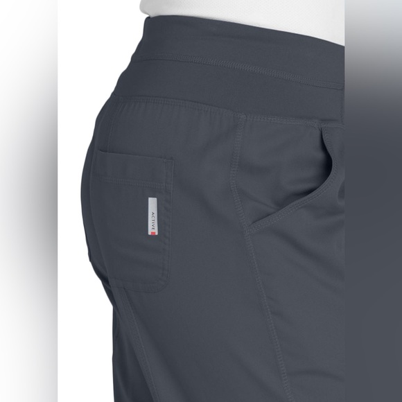 NEW Greys Anatomy 4 Pocket Yoga Knit Waist Scrub Pants in Steel Sz XL - Picture 10 of 10
